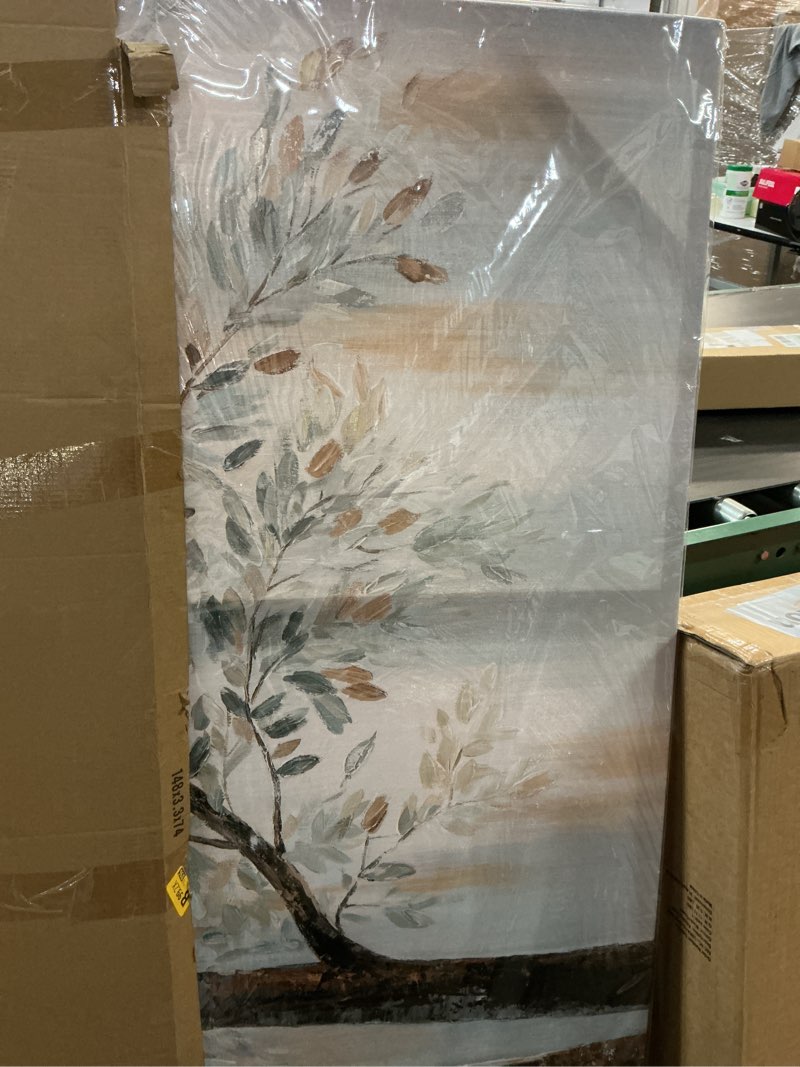 Condition photo showing New/Like New for tree wall art bule tree painting abstract canvas art nature artwork framed for living room bedroom dinning room home office wall decor 29"x58" 58"l x 29"w blue