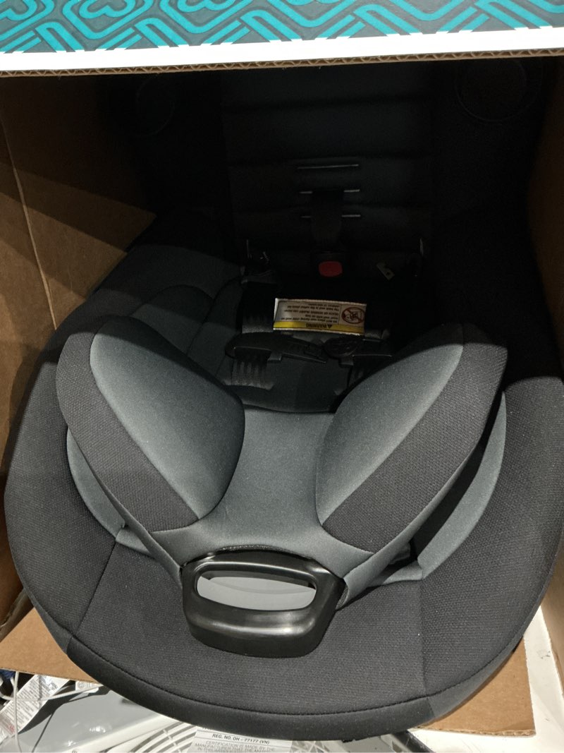 Condition photo showing As Is for safety 1st ellaris 3-in-1 convertible car seat, slim fit design, rear & forward-facing, 5-position headrest, 3-across fit, travel-friendly with machine-washable seat pad, smokey haze