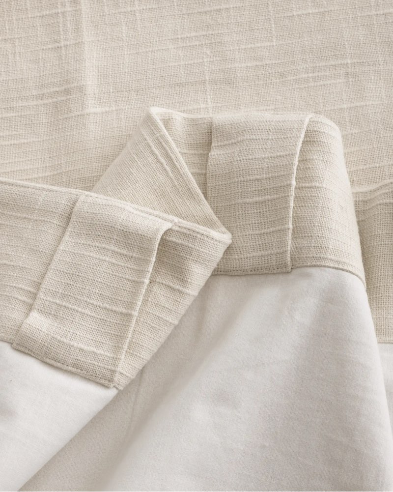 quince cotton slub curtain - single panel color natural size 48inx84