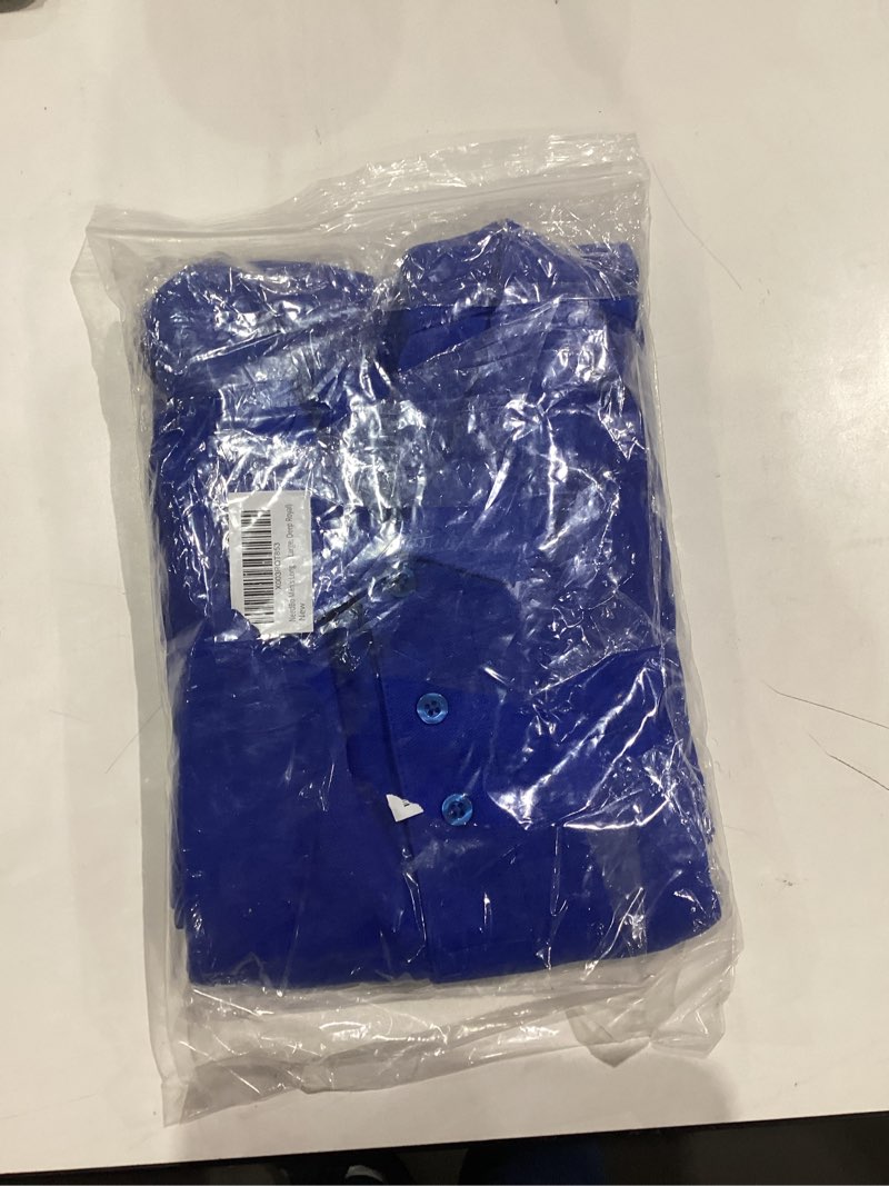 Condition photo showing New/Like New for NeedBo Men's Long Sleeve Casual Solid Golf Polo Shirt X-Large Deep Royal