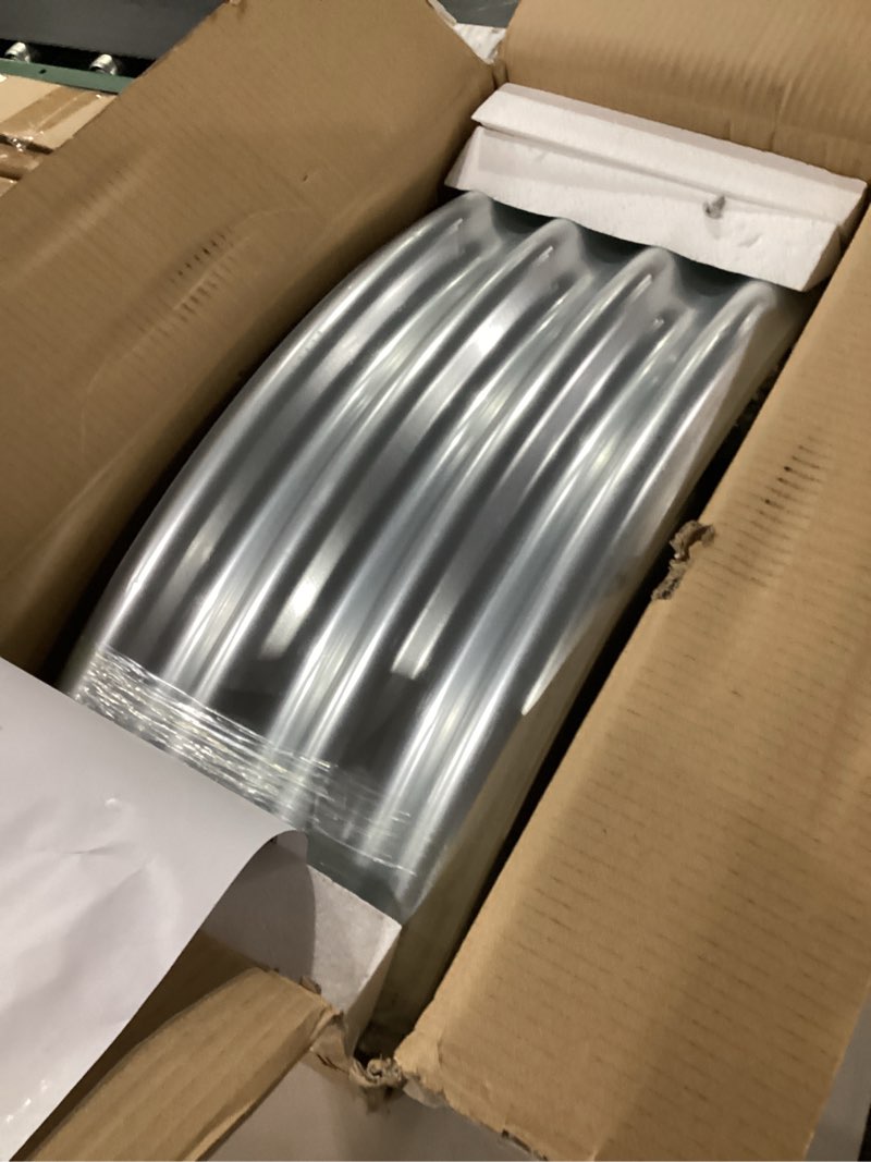 Condition photo showing Good Condition for land guard 6ft metal raised garden bed?2 pcs galvanized planter raised beds for vegetables………… 6×3×1ft(2pcs? 1-silver