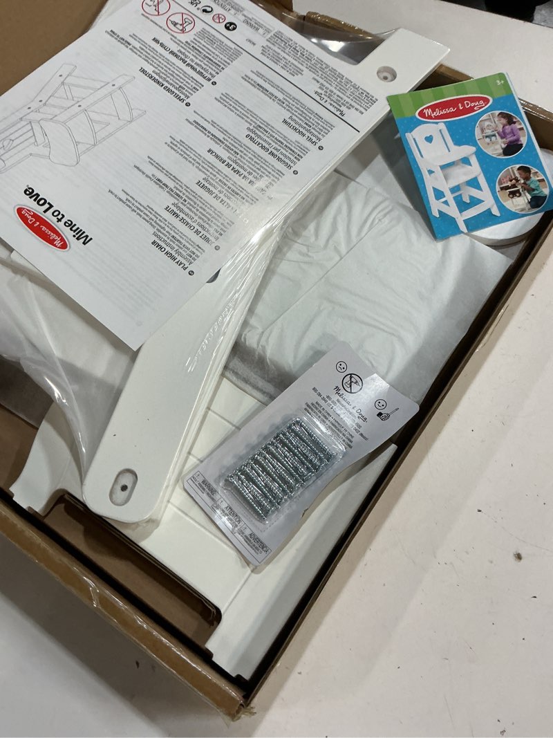 Condition photo showing New/Like New for Melissa & Doug Play High Chair Pretend Play High Chair Baby Doll Accessories