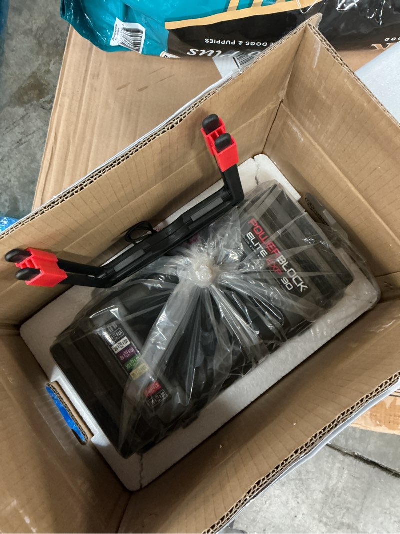Condition photo showing New/Like New for PowerBlock Elite EXP Adjustable Dumbbells, Sold in Pairs, Stage 1, 5-50 lb. Dumbbells, Durable Steel Build, Innovative Workout Equipment, All-in-One Dumbbells, Expandable with Expansion Kits