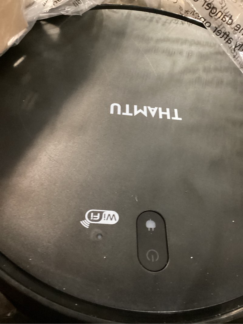 Condition photo showing As Is for Thamtu G10 Robot Vacuum with 2700Pa Strong Suction, Super-Thin Robotic Vacuum Cleaner, Compatible with Alexa, Clean Schedule, Self-Charging, Ideal for Pet Hair, Hard Floor, Medium-Pile Carpet (Sliver)