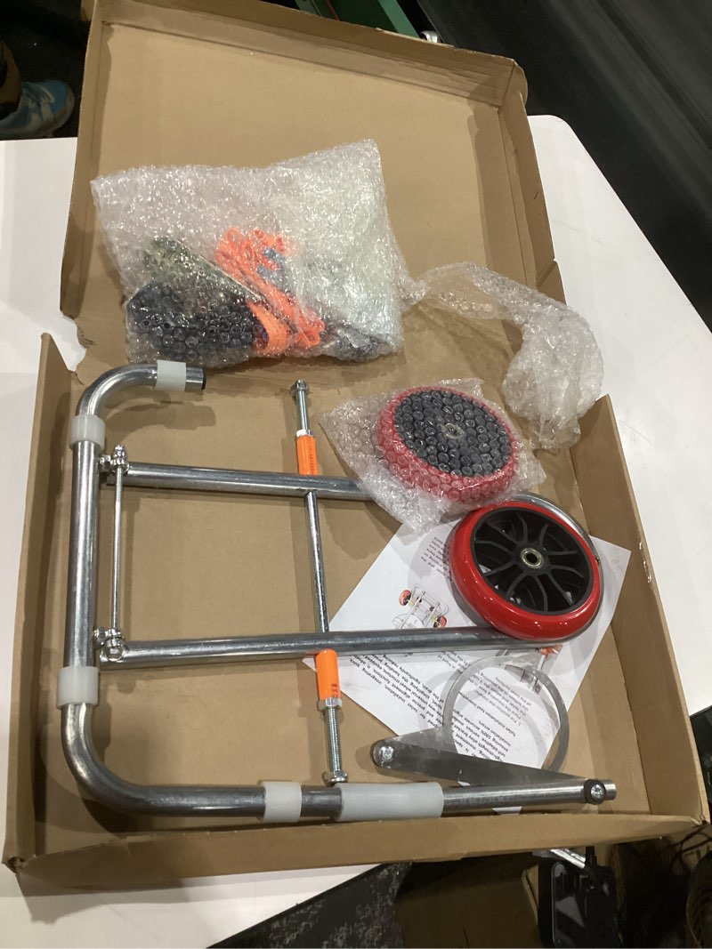 Condition photo showing As Is for toilet installation aid, closestool installation jack, easy moving and repairing of installation aid, portable positioning mobile foldable toilet dolly lift, easy alignment of seals lift tool (silver)