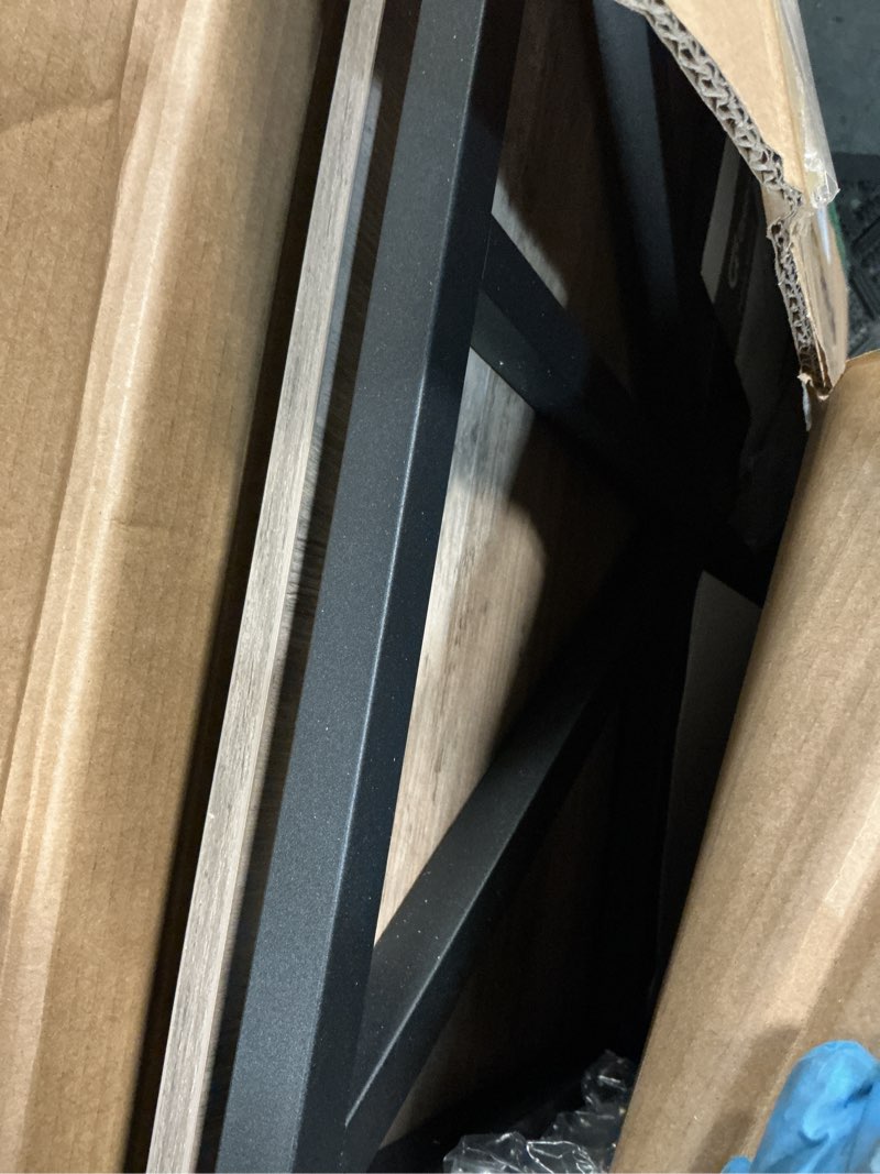 Condition photo showing Good Condition for greenforest end table with 2-tier storage shelf, 24 inch large side table for living room,modern nightstand for bedroom bedside office farmhouse, grey wash grey wash 24inch
