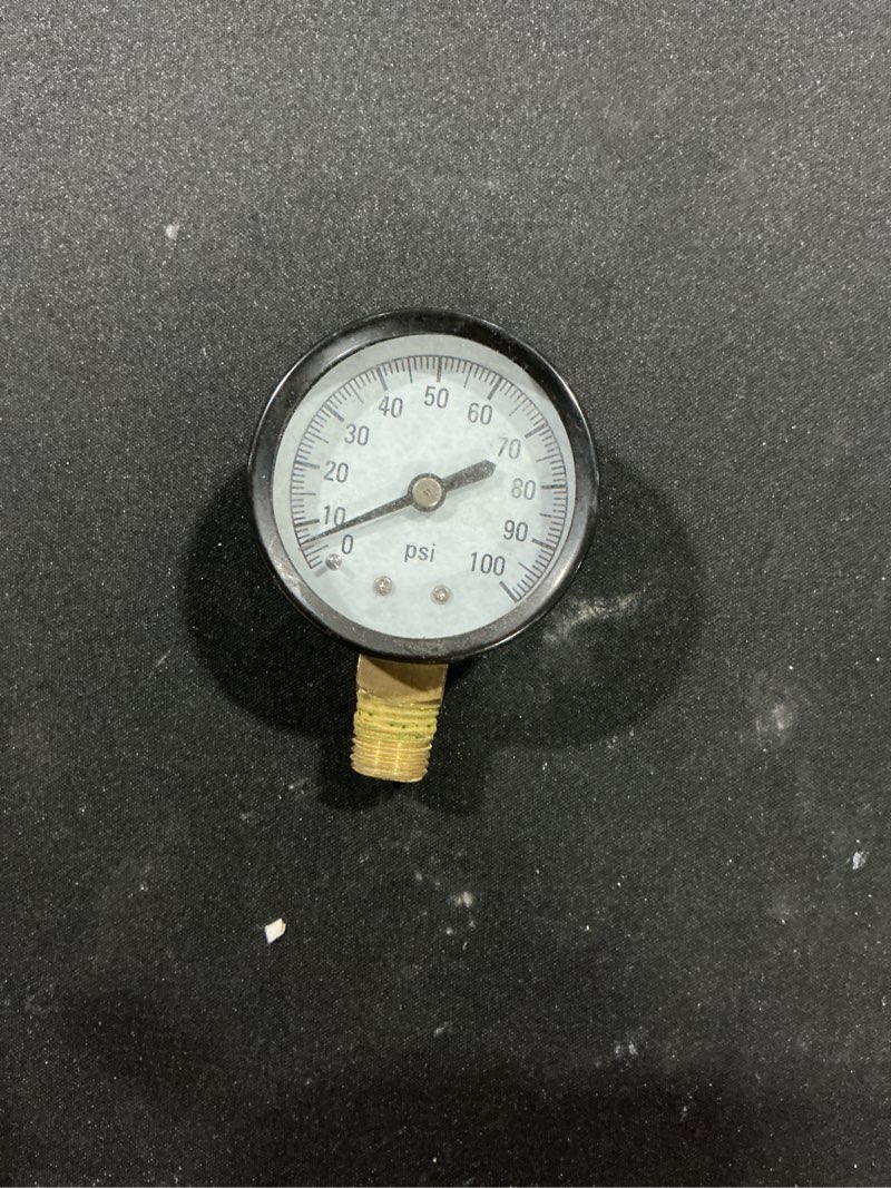 Condition photo showing item condition for 4" Oil Filled Pressure Gauge - Stainless Steel Case, Brass, 3/8" NPT, Lower Mount Connection, 0-1,0000PSI ['0-10,000PSI']