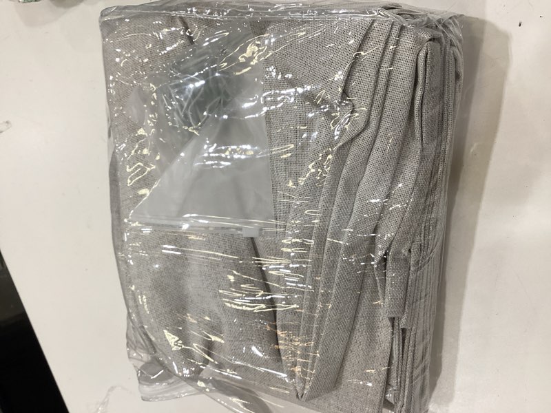 Condition photo showing Good Condition for miulee 100% blackout linen curtains for bedroom, ivory solid luxury decor thermal insulation room darkening drapes for living room back tab rod pocket 42 x 84 inches, 2 panels