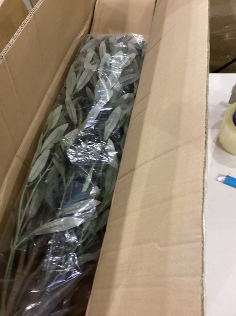 Condition photo showing New/Like New for Erimda 6FT Faux Olive Tree with Tall Exquisite Planter Artificial Olive Tree Tall, Potted Fake Olive Plant with 1260 Real Touch Leaves, Indoor Outdoor Home Garden Office Decor 6ft Type 1