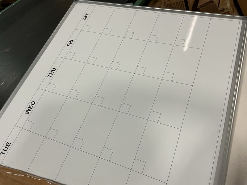 Condition photo showing Good Condition for comix magnetic dry erase calendar whiteboard, 36 x 24 inches monthly calendar dry erase board for wall, aluminum frame planner white board with dry erase markers, eraser, magnets 36 * 24 inches