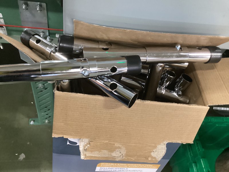 Condition photo showing As Is for Steel Clothing Rack