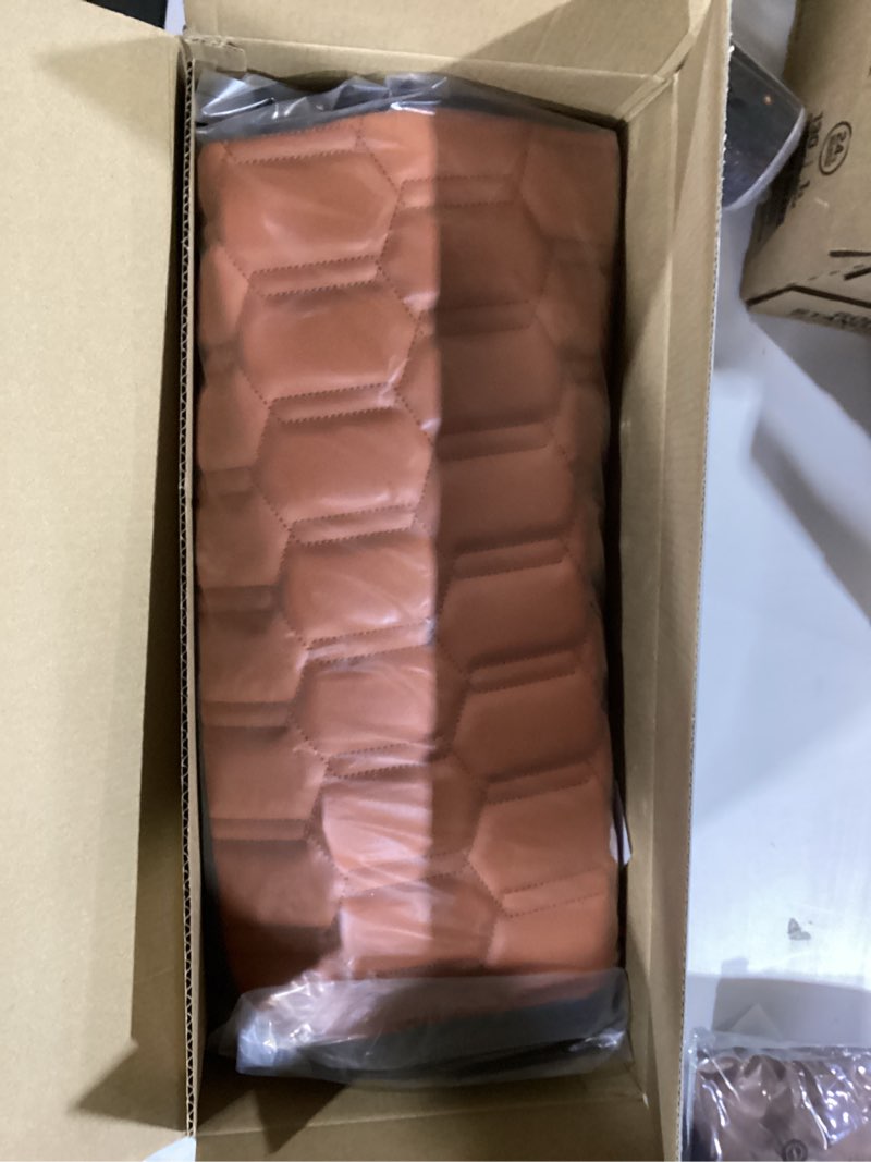 Condition photo showing Good Condition for NOKINS Golf Cart Seat Covers, Fit for Club Car DS 2000.5-Up OEM Standard Front Seat Cushion, Club Car DS Accessories Vinyl Seat Covers, No Nails Required (Carbon Fiber Dark Brown&Black) Carbon Fiber Dark Brown&Black Fit Club Car DS 2000.5-Up