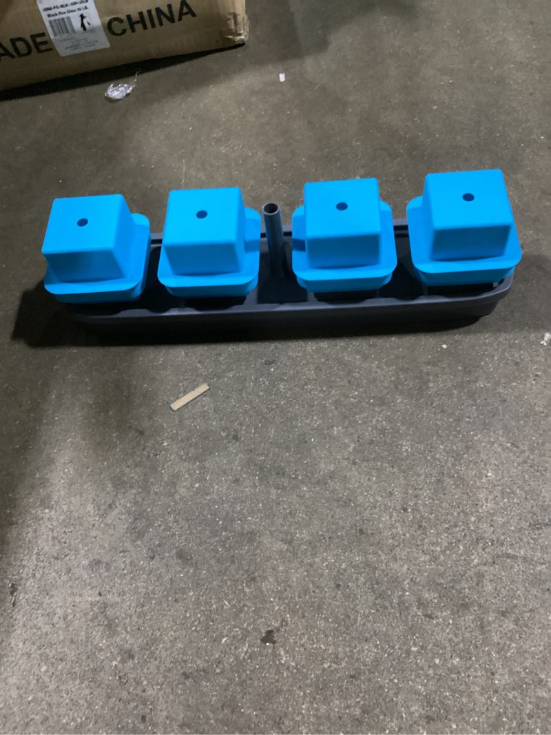 Condition photo showing Good Condition for (missing insulation) tovolo king cube ice mold system, crystal clear seamless 2 inch cubes for whiskey cocktails & more - set of 4 molds