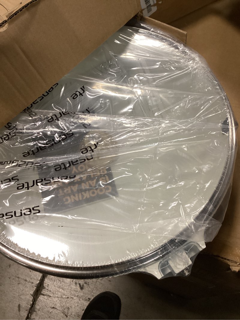 Condition photo showing New/Like New for SENSARTE Nonstick Ceramic Frying Pan Skillet with Lid, 12.5 Inch Omelet Pan, Healthy Non Toxic Chefs Pan, Induction Compatible Egg Pan with Heat Resistant Handle, Free of Intentionally Added PFAS/PTFE White Ceramic 12.5 Inch