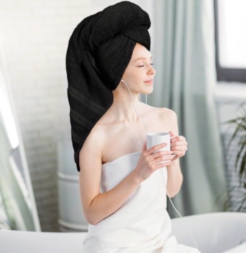 amreki, premium, set of 4, extra large, 100% cotton, bath towels, 30 x 60 inches, very soft, quick-d