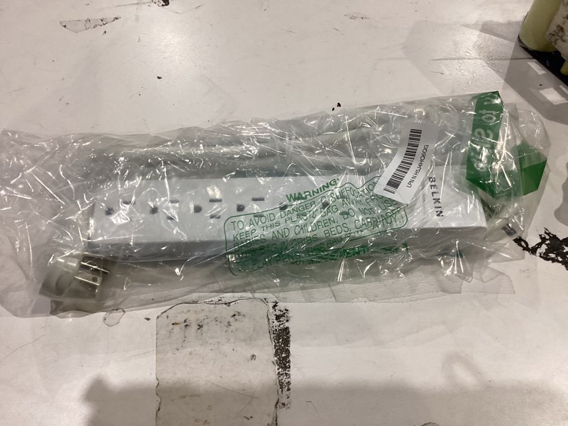 Condition photo showing Good Condition for Belkin 6-Outlet Surge Protector Power Strip, 6ft Cord, 360° Rotating Plug - 1080 Joules Protection 6 ft