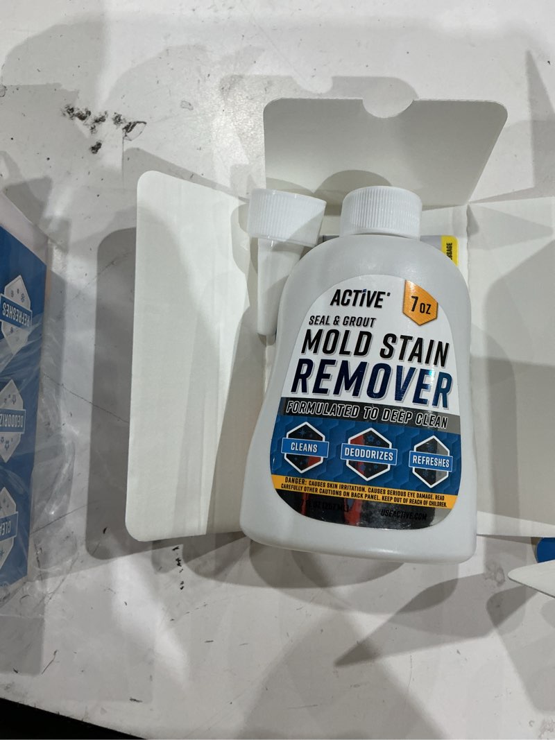 Condition photo showing Good Condition for active mold stain remover gel cleaner heavy duty stain cleaner for front loader washing machine seal, bathroom grout, shower, caulk - front load washer cleaning solution - 7 fl oz 7 fl oz (pack of 1)