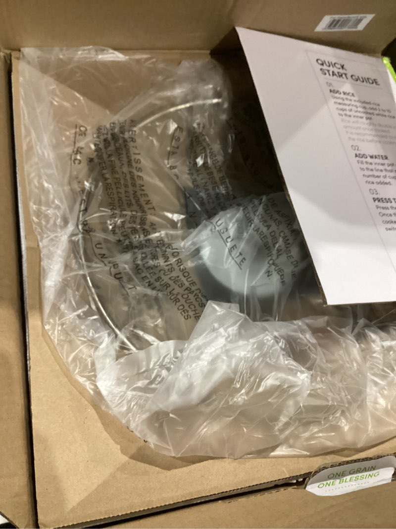 Condition photo showing As Is for AROMA® 20-Cup (Cooked) / 5Qt. Bonded Granite® Rice & Grain Cooker, ARC-860NGP