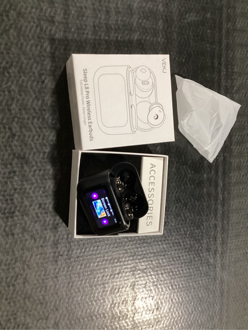 vekj sleep earbuds bluetooth 5.4 smart touch screen in ear ear buds, 48h mini sleep headphones small