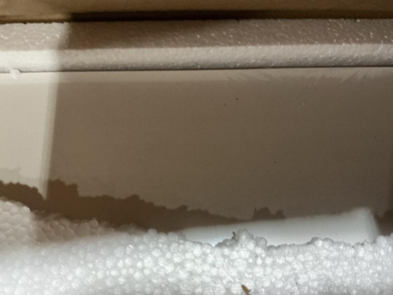 Condition photo showing Good Condition for WELLAND 36 inch White Mission Floating Shelves for Wall, Bathroom Wall Mount Shelves, Wood Modern Display Shelves, Book Shelves,for Bedroom,Living Room and Kitchen