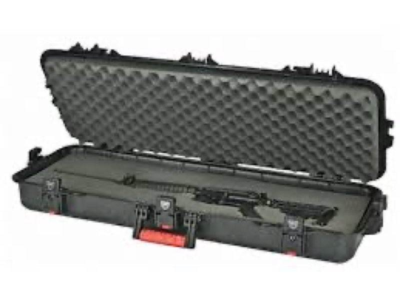 plano 36” tactical series long gun rifle case, black, gun and accessory storage with internal lockin