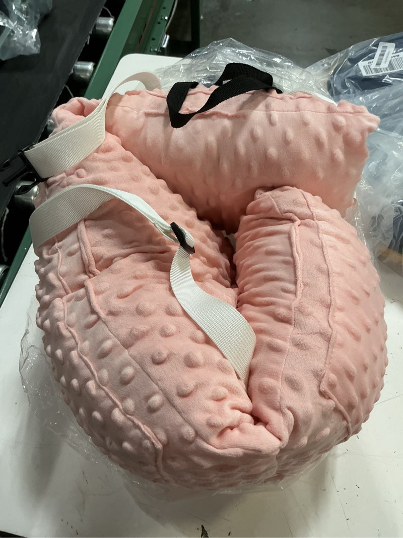 Condition photo showing As Is for mastectomy pillow - post surgery pillow, mastectomy must haves, breast pillow for sleeping after heart surgery, reduction &augmentation recovery supplies seatbelt pillows gifts for woman (pink) light pink large