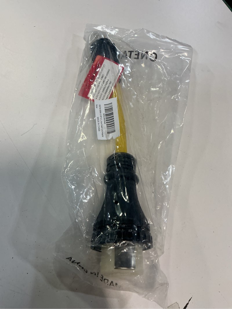 Condition photo showing Good Condition for ONETAK NEMA L5-30P to SS2-50R 120V 30 Amp10 AWG 3 Prong Male Plug to 4 Prong Two Hots Bridged Twist Lock Female Outlet Receptacle RV Generator Marine Shore Power Cord Adapter