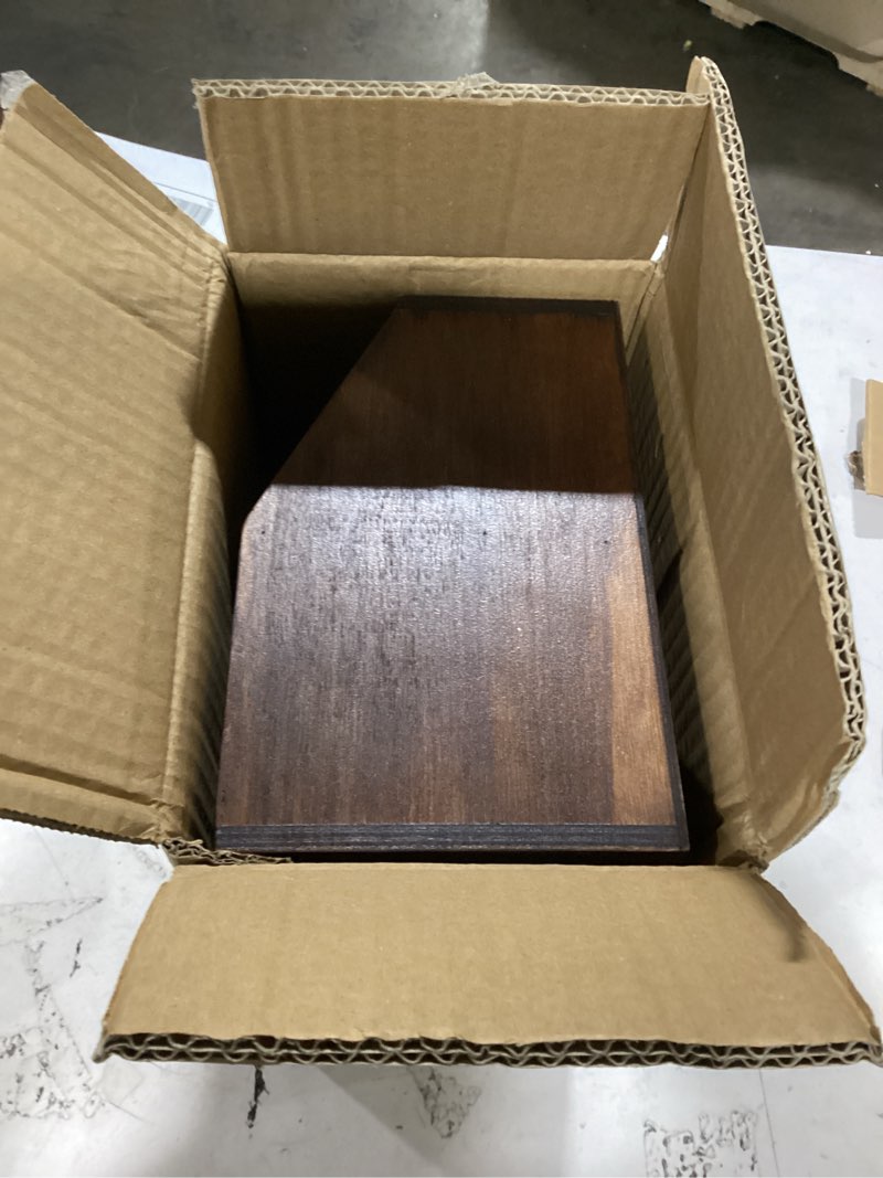 Condition photo showing Good Condition for Christmas Hot Cocoa Bar Supplies Wood Storage Box Hot Chocolate Decorative Box and Hot Chocolate Station Table Sign, Double Cute Wood Storage and Sign for Home Kitchen Holiday Decor Brown