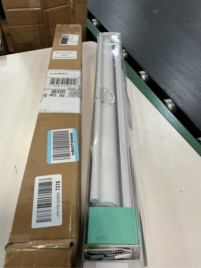 Condition photo showing New/Like New for cordless roller shades blackout blinds for windows room darkening rolled up shades with spring system, uv protection window shades door blinds for home and office,bedroom (white, 23" w x 72" h)
