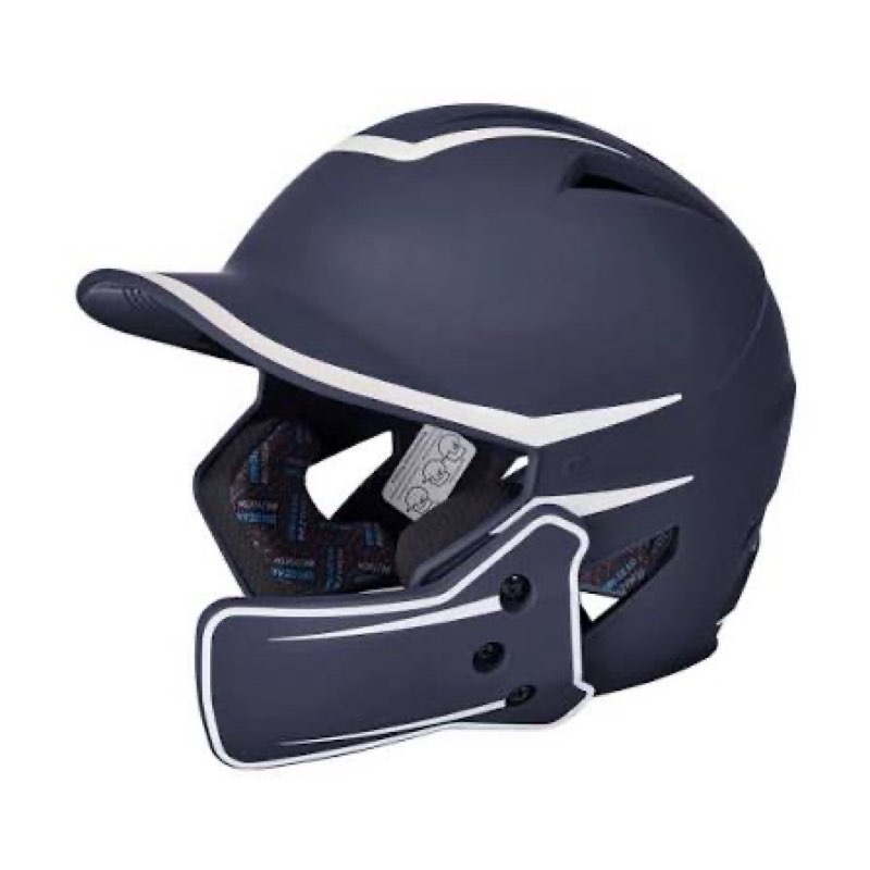 champro hx legend plus batting helmet navy, white large