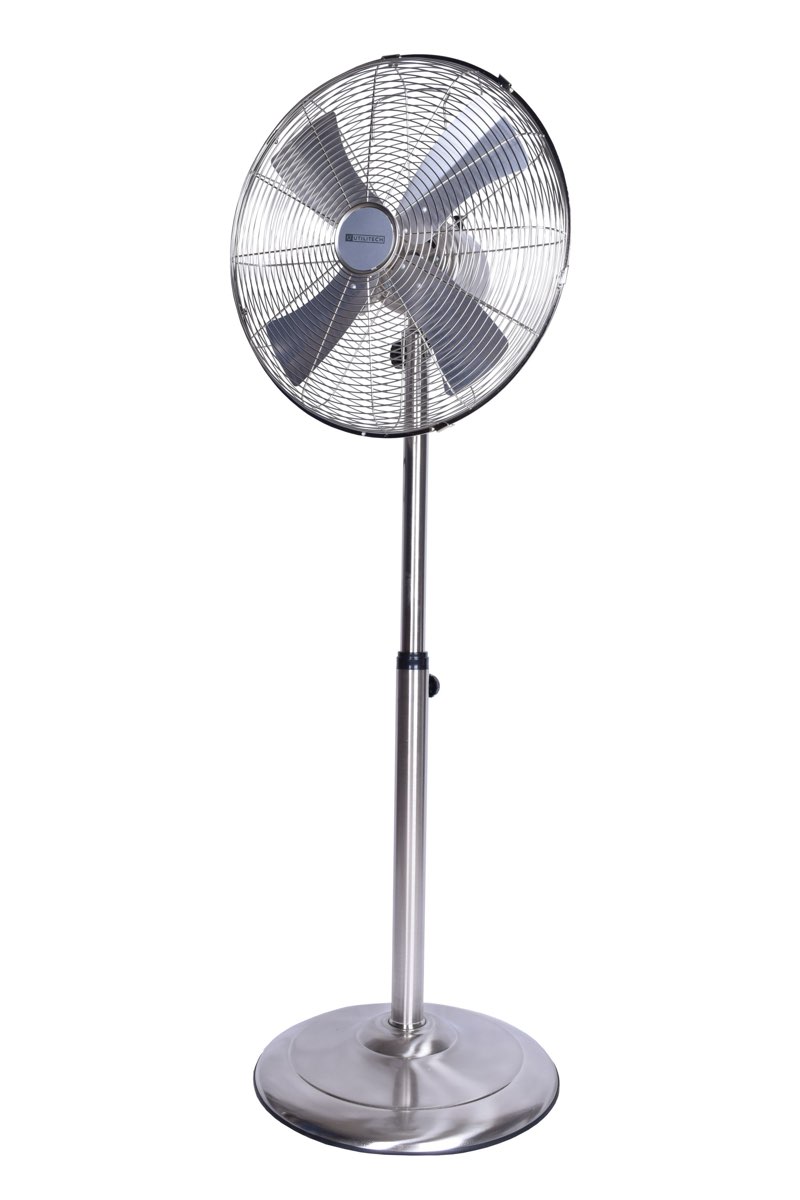 utilitech 16-in 120 -volt 3 -speed indoor nickel brushed oscillating pedestal fan in the portable fans department at 