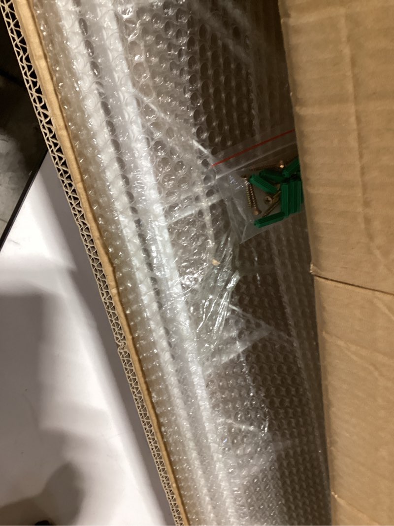 Condition photo showing As Is for Wall Mounted Floor Tile Storage Rack, 10-Layer Porcelain Sample Display Stand, 55.1in/140cm High Multi Row Ceramic Stone Show Shelf, Card Slot Depth 8.1in/20.5cm (White)