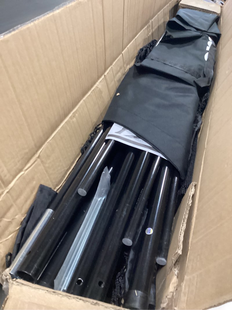 Condition photo showing As Is for 12x9ft / 16x10ft Barricade Backstop Net, Ball Sports Barrier, Practice Net for Baseball, Softball, Lacrosse, Soccer, Basketball and More 16x10 ft - Black