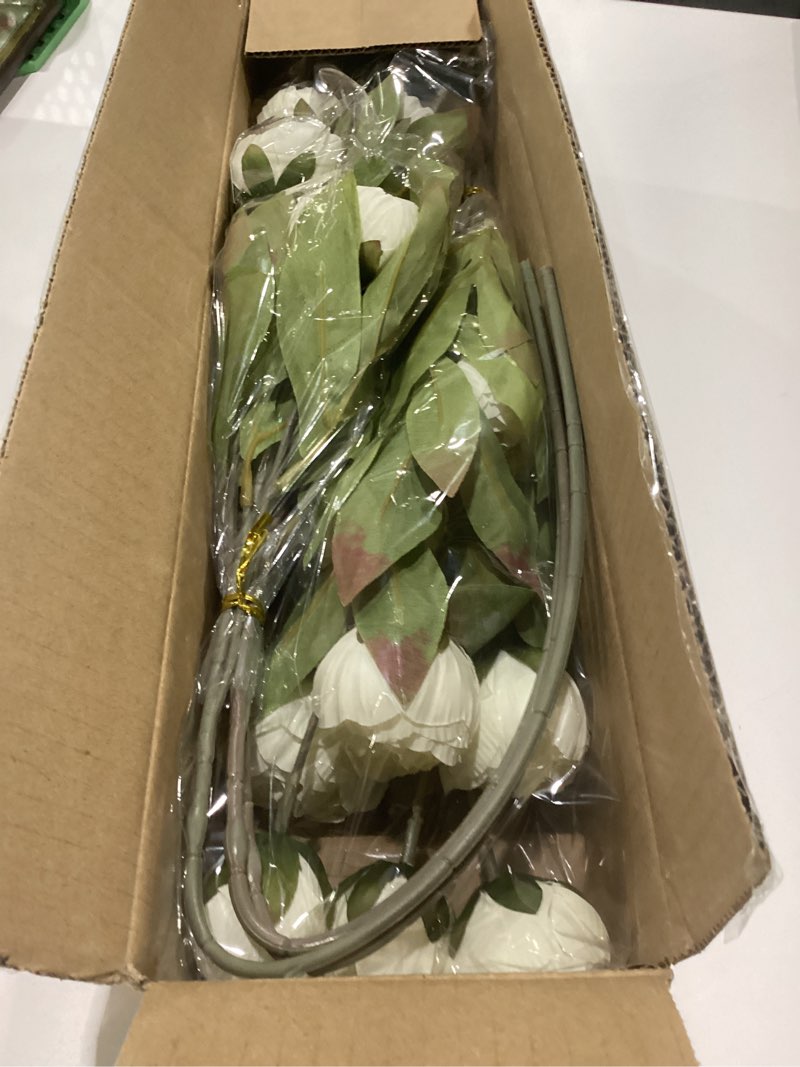 Condition photo showing New/Like New for vierena 6 pcs faux silk peony artificial flowers for vase -27", bulk fake peonies branches with stems for diy bouquet centerpieces wedding fillers arrangements shower decorations (cream)