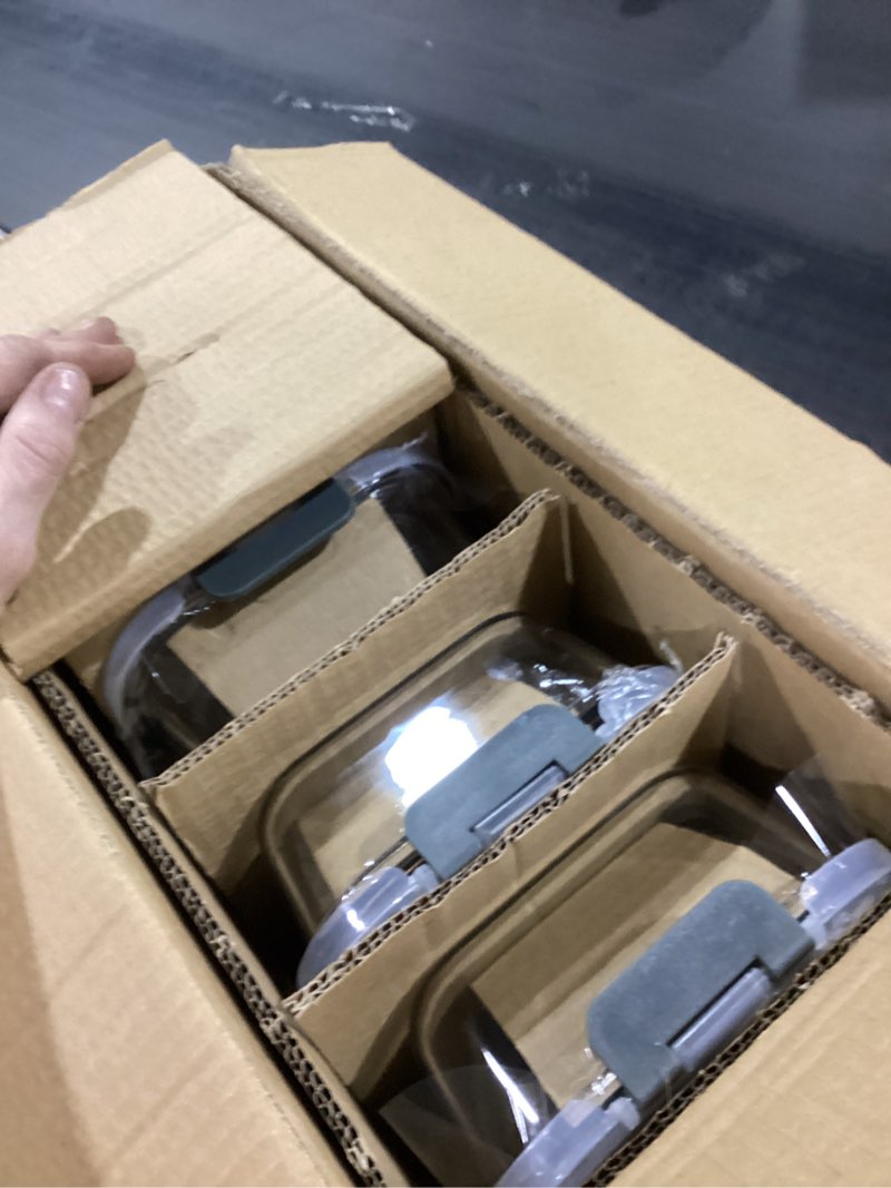 Condition photo showing New/Like New for [10-Pack] Glass Meal Prep Containers with Lids, MCIRCO Food Storage Containers with Snap Locking Lids, Airtight Lunch Containers, Microwave, Oven, Freezer and Dishwasher gray