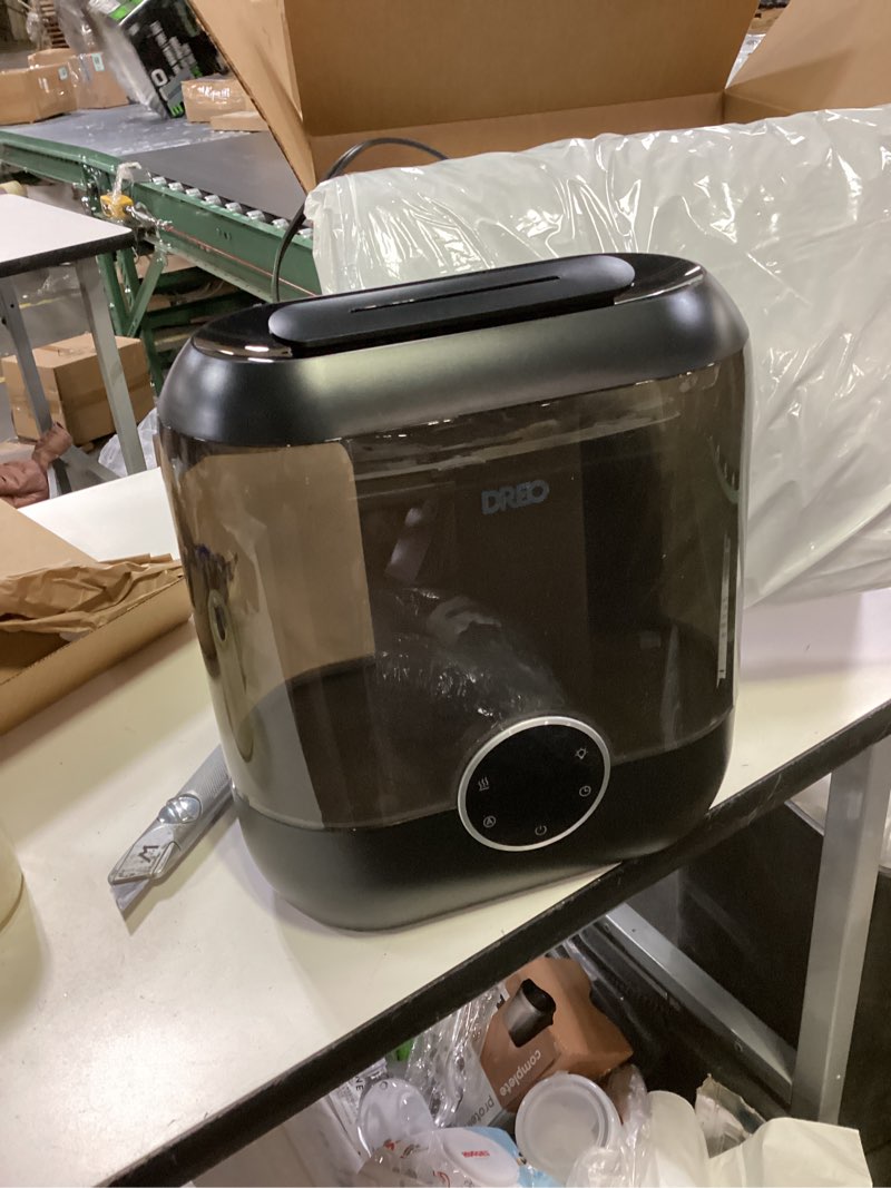 Condition photo showing Good Condition for Dreo 6L Top Fill Humidifiers for Bedroom, 60H Runtime Supersized Cool Mist Humidifier for Large Room, 28 dB Quiet Baby Air Humidifiers for Nursery, Plants, Indoor, Night Light, LED Display, Ultrasonic Black