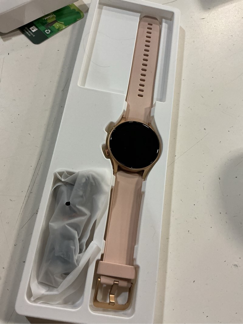Condition photo showing Good Condition for fitpolo smart watch for women,1.3" amoled touchscreen fitness tracker, make/answer calls, heart rate spo2 monitor, 3atm waterproof, sleep & activity tracking smartwatch for android phones iphone rose gold