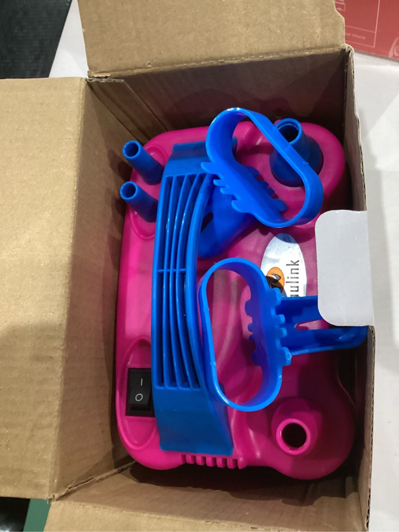 Condition photo showing Good Condition for Nulink Electric Balloon Pump, Portable Electric Balloon Blower Machine Balloon Air Pump Dual Nozzle 110V 600W Balloon Inflator for Party Decorations Rose red