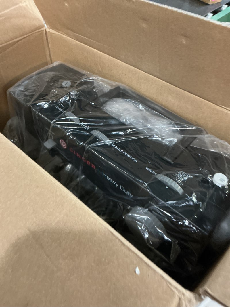Condition photo showing As Is for singer heavy duty 4432 high speed black sewing machine with accessory kit | strong motor with enhanced piercing power, 110 stitch applications, full metal frame, 1-step buttonhole & led light hd 4432 sewing machine