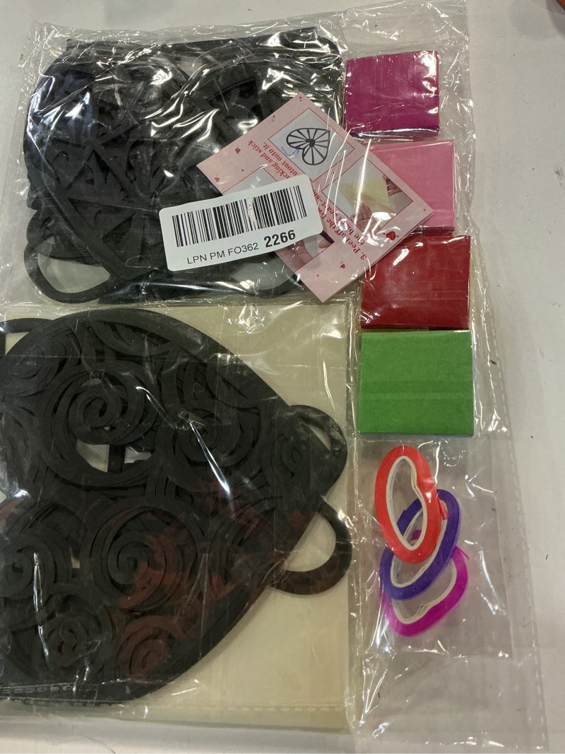Condition photo showing item condition for Renbuzhu 40PCS Valentines Day Crafts: Paper Heart Suncatchers, Christmas Valentine's Classroom DIY Kits, Window Stained Glass Effect Art Supplies