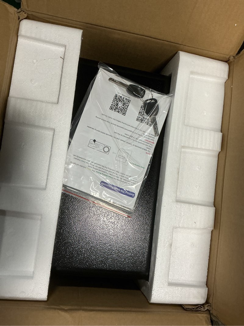 Condition photo showing Good Condition for DAYI Safe Box, 1.4 Cubic Feet Home Safe with Fireproof Waterproof Bag, Security Safe Box for Money Cash Valuables, Digital Electronic Keypad, Dual Alarm System, Removable Shelf - D-35