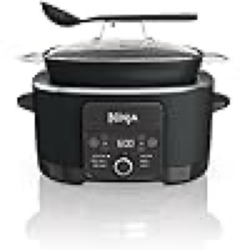 ninja® 12-in-1 possiblecooker™ plus | 8.5-qt - sous vide & proof multi-cooker | slow cooker, dutch oven & more | glass lid & integrated spoon | nonstick | oven safe pot to 500°f | black | mc1010