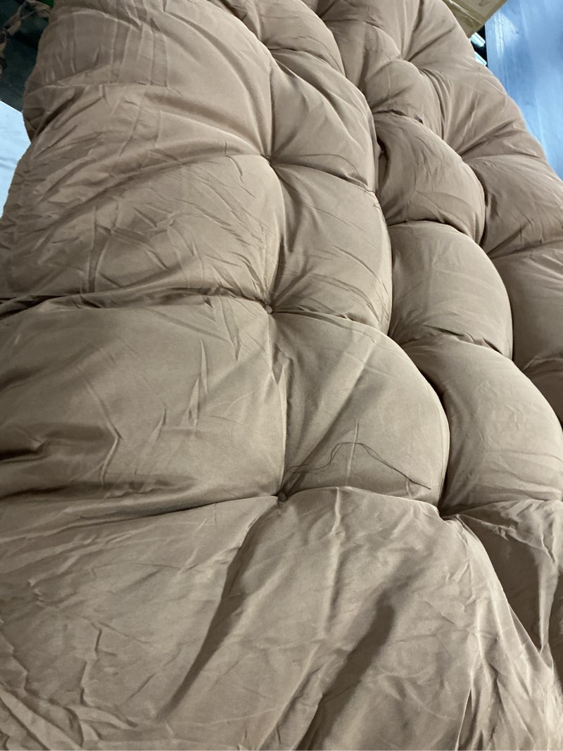 Condition photo showing Good Condition for egg chair cushion, waterproof outdoor egg replacement cushions, patio chair cushions for outdoor funiture, thickened hanging chair cushion, 35x47x7 inches (brown) brown patio furniture cushion