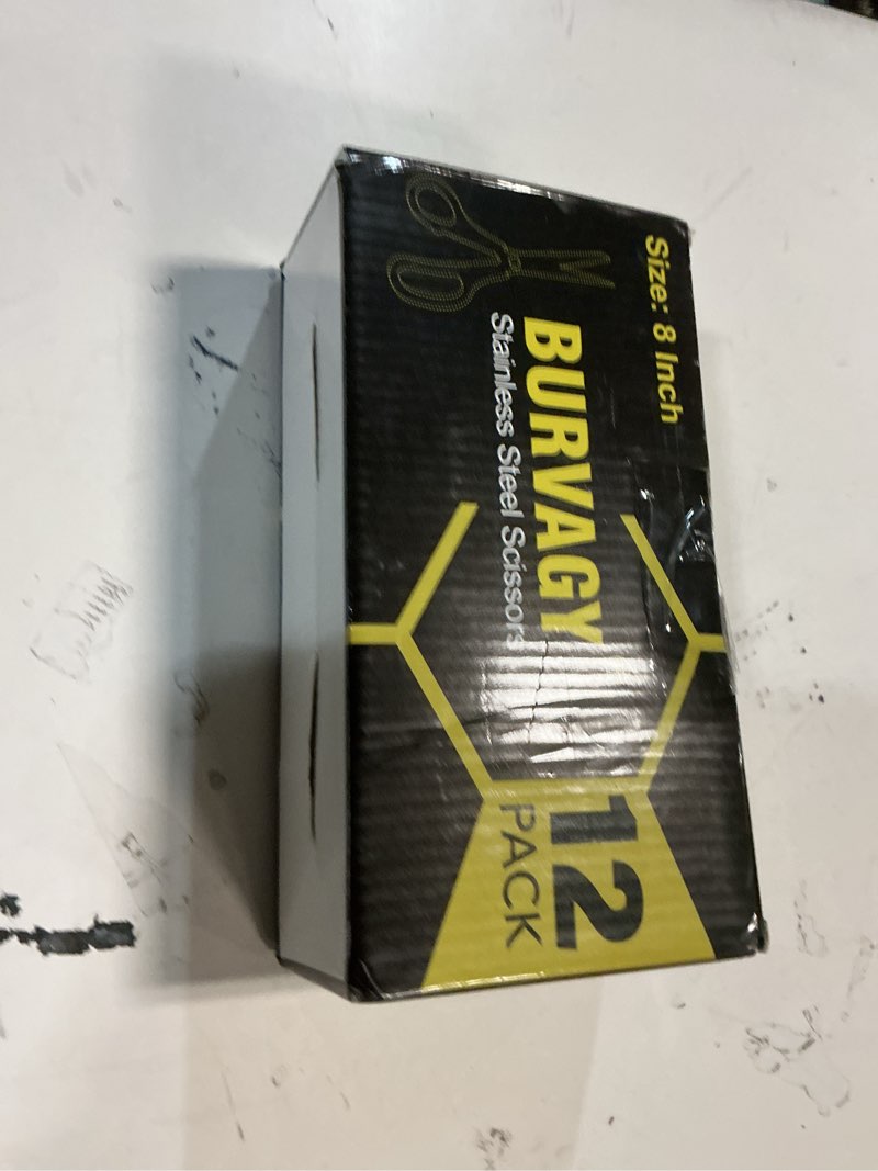 Condition photo showing New/Like New for 8" 12 Pack All Purpose Heavy Duty Scissors- Comfort-Grip Sharp Scissors for Office School Sewing Fabric Craft High/Middle School Student Teacher Scissor, Right/Left Hand