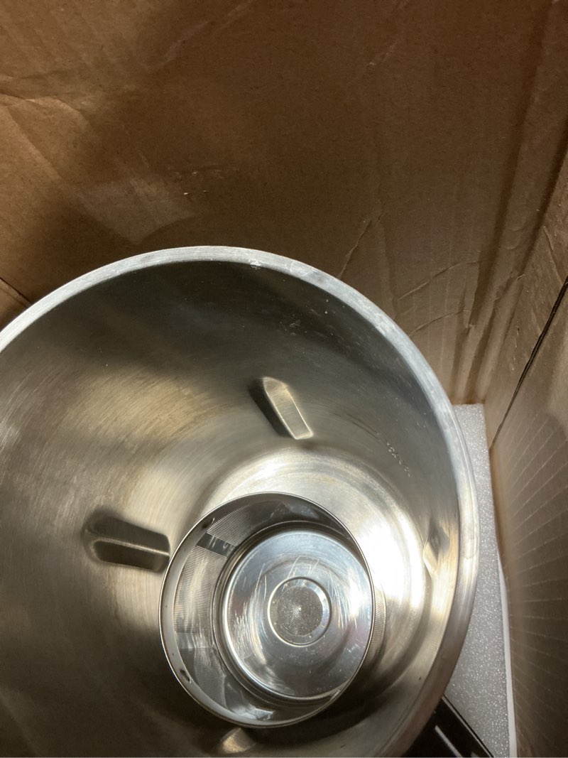 Condition photo showing As Is for 304 stainless steel almond milk maker machine (built-in filter) 50oz 6-7 cups per batch, 8-in-1 cooking blender make plant based nut milk, soy oat milk, soup & juice, automatic cleaning (black)