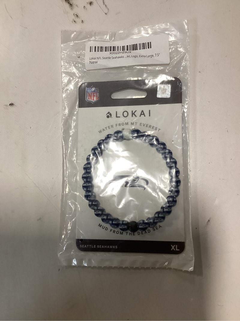 Lokai Silicone Beaded Bracelet for Men & Women, NFL Football Collection - Seattle Seahawks, Logo, Ex