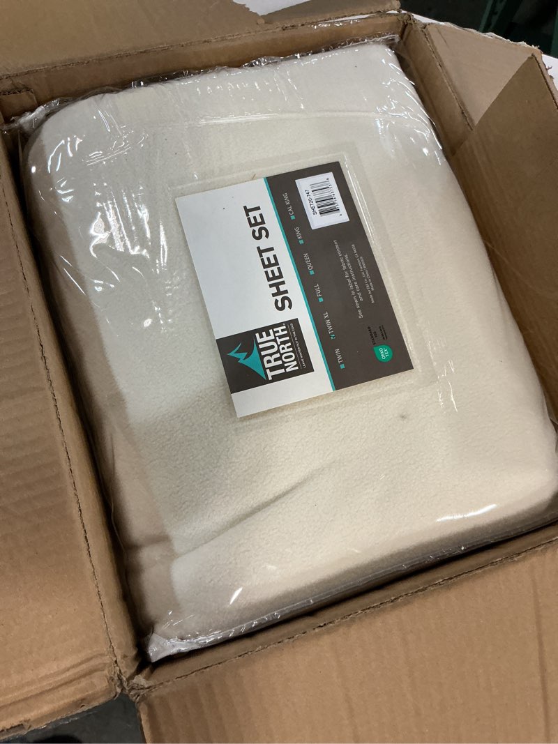 Condition photo showing New/Like New for True North by Sleep Philosophy Micro Fleece Bed Sheet Set, Warm, Sheets with 14" Deep Pocket, for Co