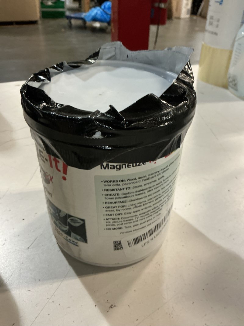 Condition photo showing As Is for Magnetize-It! Magnetic Chalkboard Paint (Water Based) – Satin Black Deco Color Extra Strong and Sustainable, All-Purpose Interior 1L
