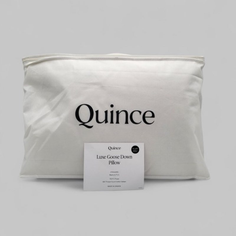 quince luxe goose down pillow -- standard medium/firm ~ nwot