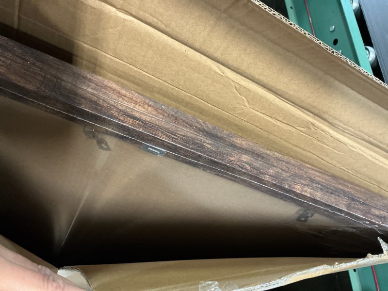 Condition photo showing Good Condition for hongkee 24x36 poster frame set of 2, rustic brown wood style - display 20x30 picture with mat or 24 x 36 poster without mat, wall mounting horizontal and vertical rustic brown 24x36 in